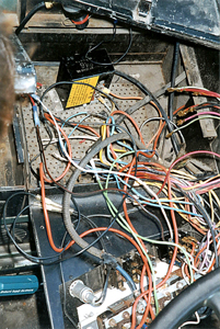 Control panel wires